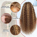 Highlight Curly Lace Front Wig – 13x4 Human Hair Deep Wave